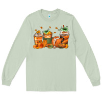 Matcha pumpkins coffee cups Long Sleeve Tee - Zillion Design Studio