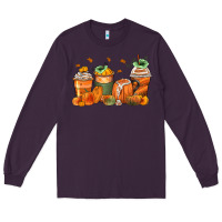 Plum pumpkins coffee cups Long Sleeve Tee - Zillion Design Studio