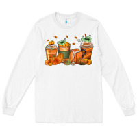 White pumpkins coffee cups Long Sleeve Tee - Zillion Design Studio