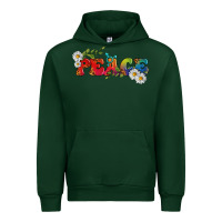 Forest Green Lgbtq Peace With Daisy Urban Hoodie - BundleAndBundleShop