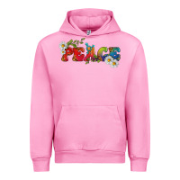 Fuchsia Pink Lgbtq Peace With Daisy Urban Hoodie - BundleAndBundleShop
