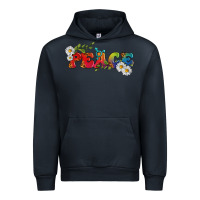 Navy Lgbtq Peace With Daisy Urban Hoodie - BundleAndBundleShop