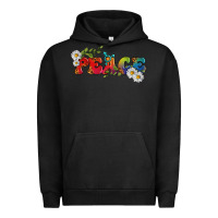 Pigment Black Lgbtq Peace With Daisy Urban Hoodie - BundleAndBundleShop
