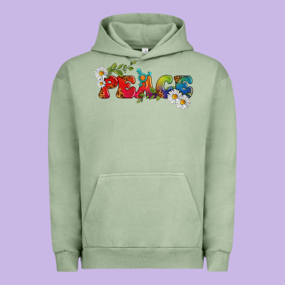 Lgbtq Peace With Daisy Urban Hoodie Designed By Bundleandbundleshop