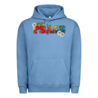 Pigment Pebble Blue Lgbtq Peace With Daisy Urban Hoodie - BundleAndBundleShop