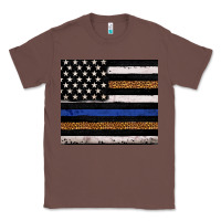Chestnut Back to blue USA flag leopard police 20oz tumbler Classic Tee - Neo Western