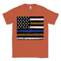 Copper Back to blue USA flag leopard police 20oz tumbler Classic Tee - Neo Western