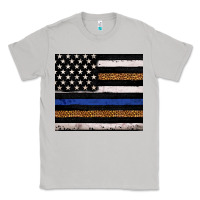 Moon Dust Back to blue USA flag leopard police 20oz tumbler Classic Tee - Neo Western