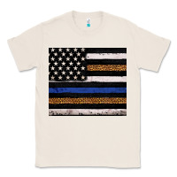 Natural Back to blue USA flag leopard police 20oz tumbler Classic Tee - Neo Western