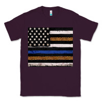 Plum Back to blue USA flag leopard police 20oz tumbler Classic Tee - Neo Western