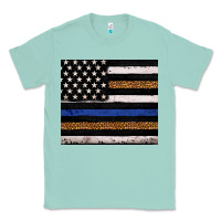 Seafoam Back to blue USA flag leopard police 20oz tumbler Classic Tee - Neo Western