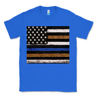 True Royal Back to blue USA flag leopard police 20oz tumbler Classic Tee - Neo Western