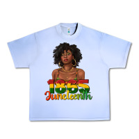 Grape Ice 1865 juneteenth with afro black woman Urban Heavy Tee - texasbilliewilder