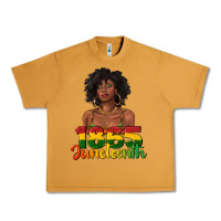 Peanut Butter 1865 juneteenth with afro black woman Urban Heavy Tee - texasbilliewilder