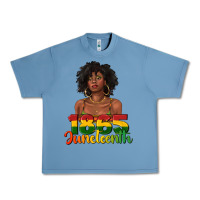 Pebble Blue 1865 juneteenth with afro black woman Urban Heavy Tee - texasbilliewilder