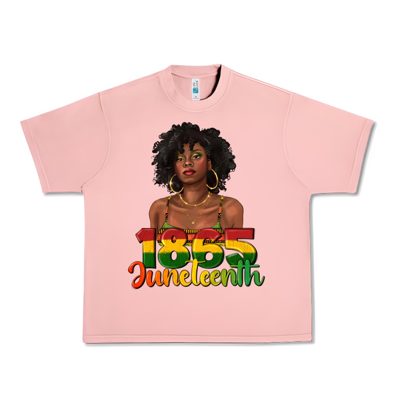 1865 Juneteenth With Afro Black Woman Urban Heavy Tee by texasbilliewilder | Teevron