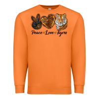 Carrot Peace Love Tigers Premium Sweatshirt - LillyAllenDesigns