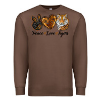 Chestnut Peace Love Tigers Premium Sweatshirt - LillyAllenDesigns