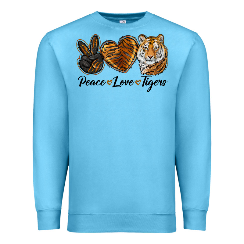 Peace Love Tigers Premium Sweatshirt by LillyAllenDesigns | Teevron