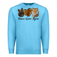 Ocean Blue Peace Love Tigers Premium Sweatshirt - LillyAllenDesigns