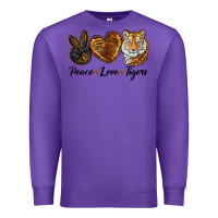Purple Peace Love Tigers Premium Sweatshirt - LillyAllenDesigns