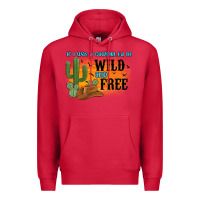 Cardinal if i was a cowgirl i d be wild and free Premium Hoodie - MaliasSmallBusiness