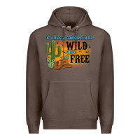 Coffee if i was a cowgirl i d be wild and free Premium Hoodie - MaliasSmallBusiness