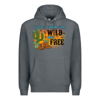 Rock if i was a cowgirl i d be wild and free Premium Hoodie - MaliasSmallBusiness