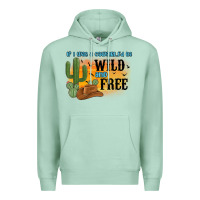 Seafoam if i was a cowgirl i d be wild and free Premium Hoodie - MaliasSmallBusiness