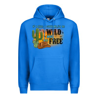 True Royal if i was a cowgirl i d be wild and free Premium Hoodie - MaliasSmallBusiness