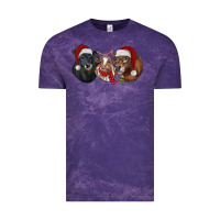 Cloud Purple Christmas Cows Vintage Tee - RanaPortraitStore