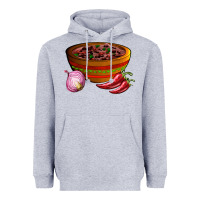 Heather Grey chilli con carne Heavyweight Hoodie - AdoDesignShop