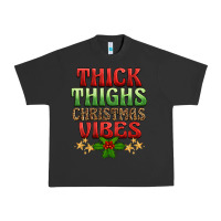 Pigment Black thick thighs christmas vibes Urban Heavy Tee - BarkalooDesign