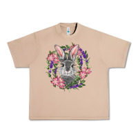 Burro Easter Bunny With Floral Wreath Urban Heavy Tee - RanaPortraitStore