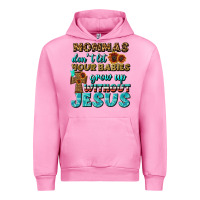 Fuchsia Pink Mommas Don't Let Your Babies Grow  Up Without Jesus Urban Hoodie - BundleAndBundleShop