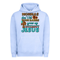 Pigment Grape Ice Mommas Don't Let Your Babies Grow  Up Without Jesus Urban Hoodie - BundleAndBundleShop