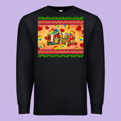 Autism Awareness Love Premium Sweatshirt Designed By Barkaloodesign