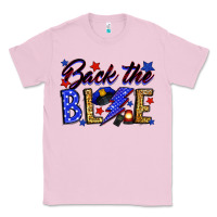 Bubblegum Pink Back the blue with lightning bolt Classic Tee - Neo Western