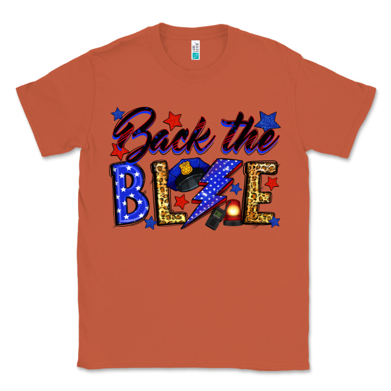 Back The Blue With Lightning Bolt Classic Tee by Neo Western | Teevron