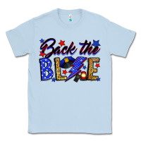 Dusty Blue Back the blue with lightning bolt Classic Tee - Neo Western
