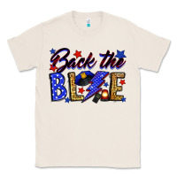Natural Back the blue with lightning bolt Classic Tee - Neo Western