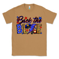 Toasted Coconut Back the blue with lightning bolt Classic Tee - Neo Western