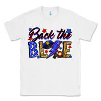 White Back the blue with lightning bolt Classic Tee - Neo Western
