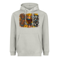 Moon Dust saddle sunflower horseshoe cowhide leopard background Heavyweight Hoodie - Artiststas