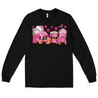 Black pink christmas coffee cups Long Sleeve Tee - texasbilliewilder