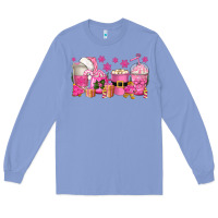 Colony Blue pink christmas coffee cups Long Sleeve Tee - texasbilliewilder
