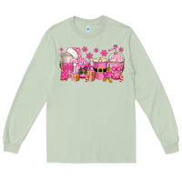 Matcha pink christmas coffee cups Long Sleeve Tee - texasbilliewilder