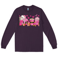 Plum pink christmas coffee cups Long Sleeve Tee - texasbilliewilder