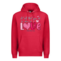 Cardinal let all that you do be done in love Premium Hoodie - MaliasSmallBusiness