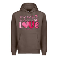 Coffee let all that you do be done in love Premium Hoodie - MaliasSmallBusiness